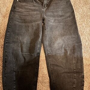 Black Flare Wide Leg Jeans with Classic Style